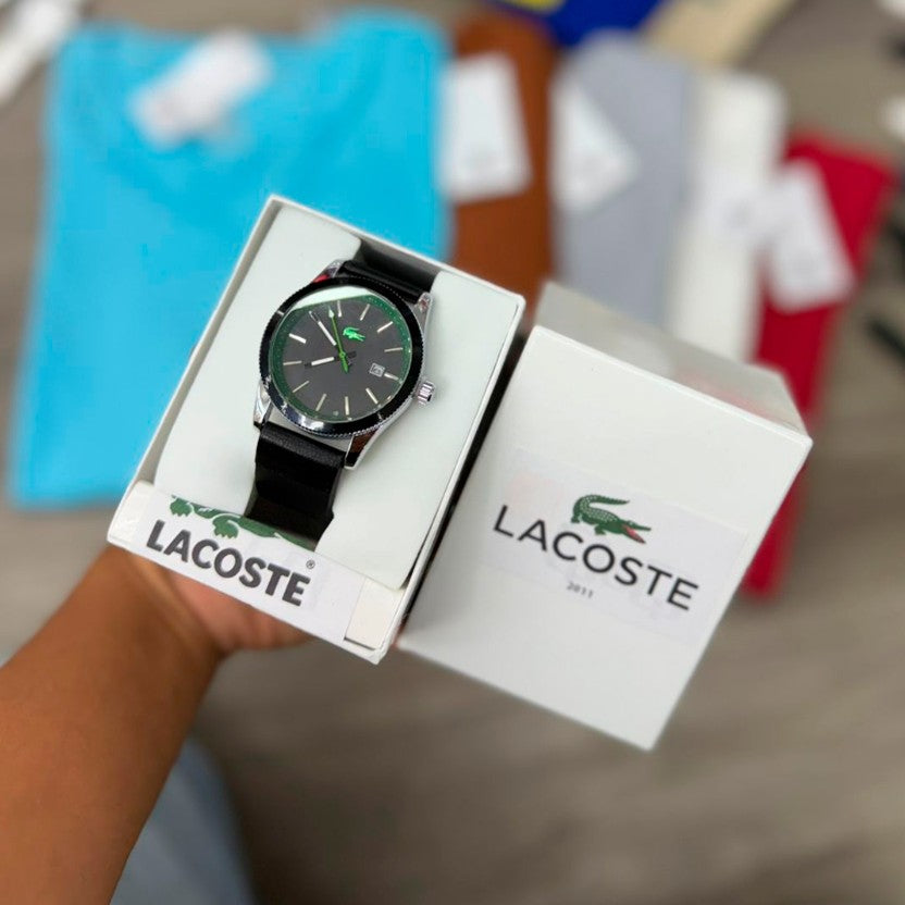 COMBO 2X1 RELOJ + CAMISETA LACOSTE