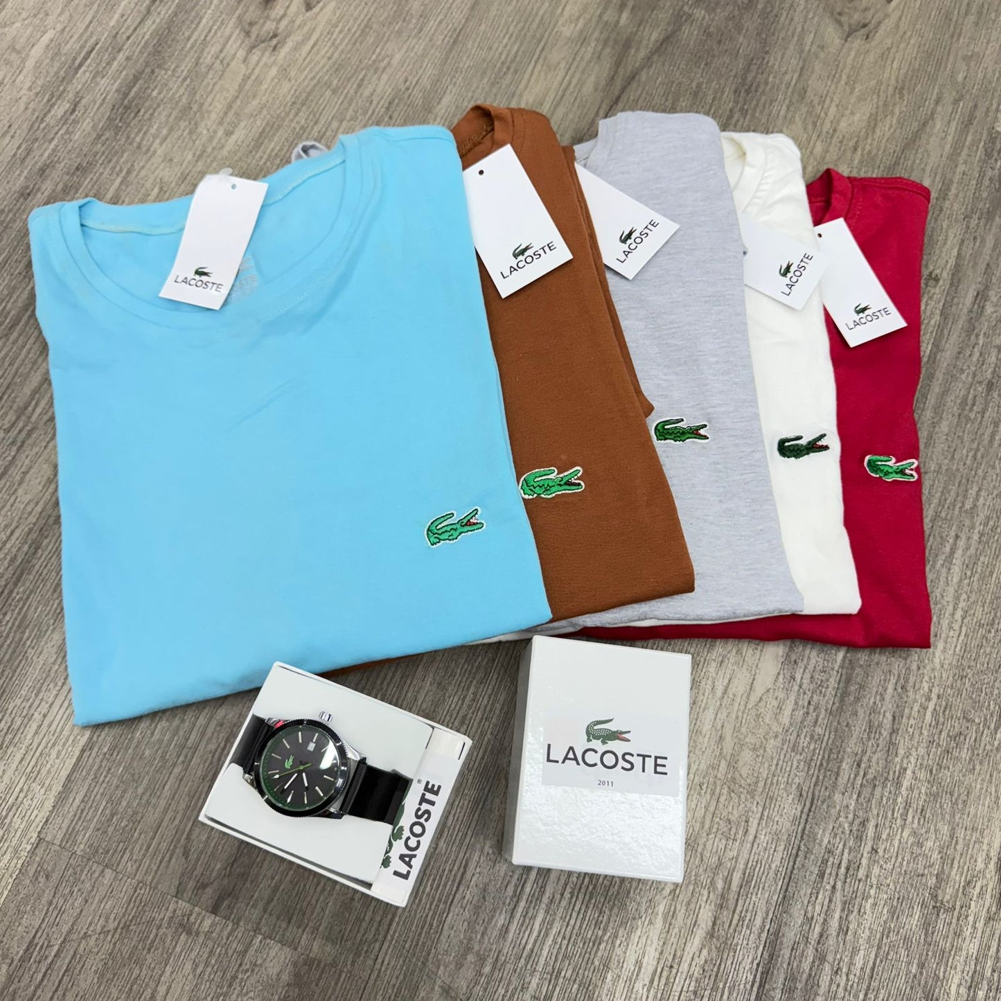 COMBO 2X1 RELOJ + CAMISETA LACOSTE