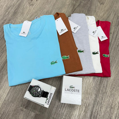 COMBO 2X1 RELOJ + CAMISETA LACOSTE